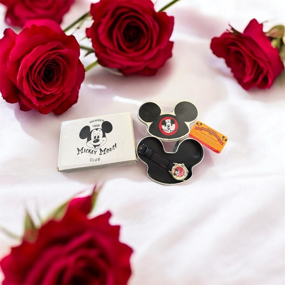 2005 Mickey Mouse Club 1955 wrist watch w/Commemorative tin & Authenticity Card